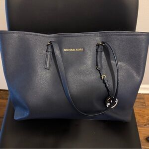 Michael Kors Dark Blue Tote Bag